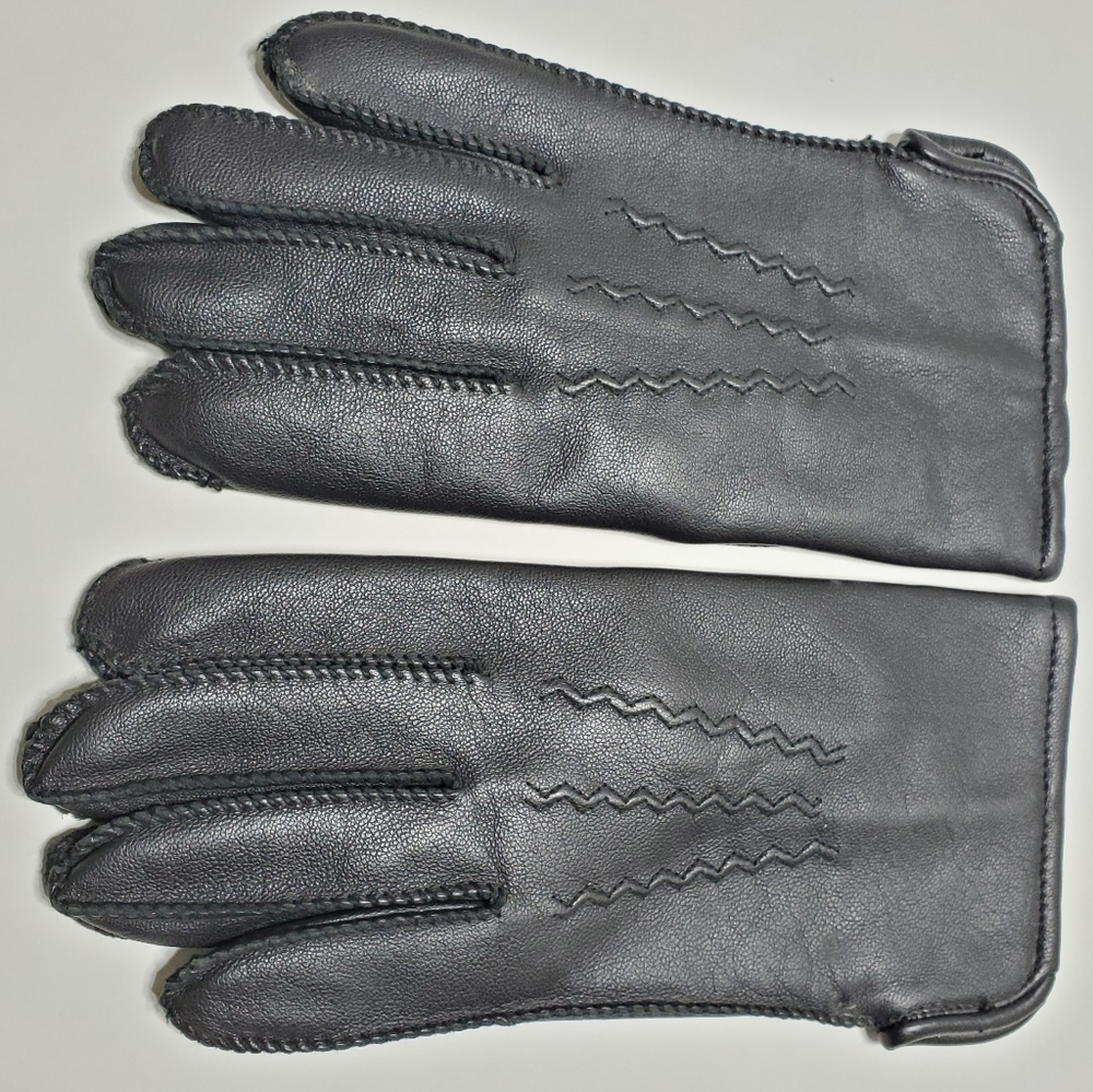 Vtg GATES Leather Darcon Wool Stitching Gloves